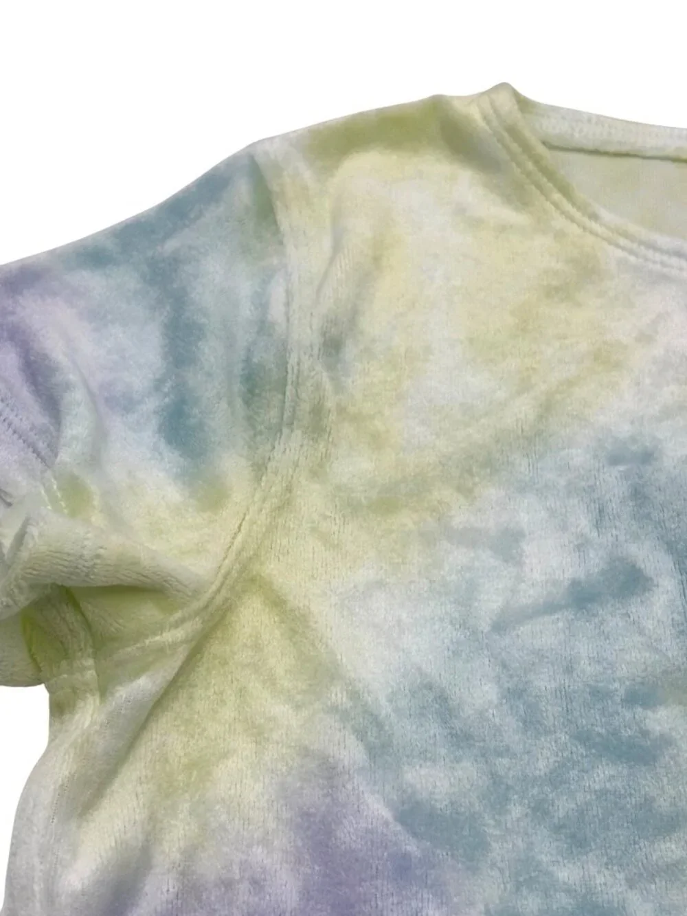 Free People Bright Eyes Velvet T-Shirt, Cloud Combo, XS